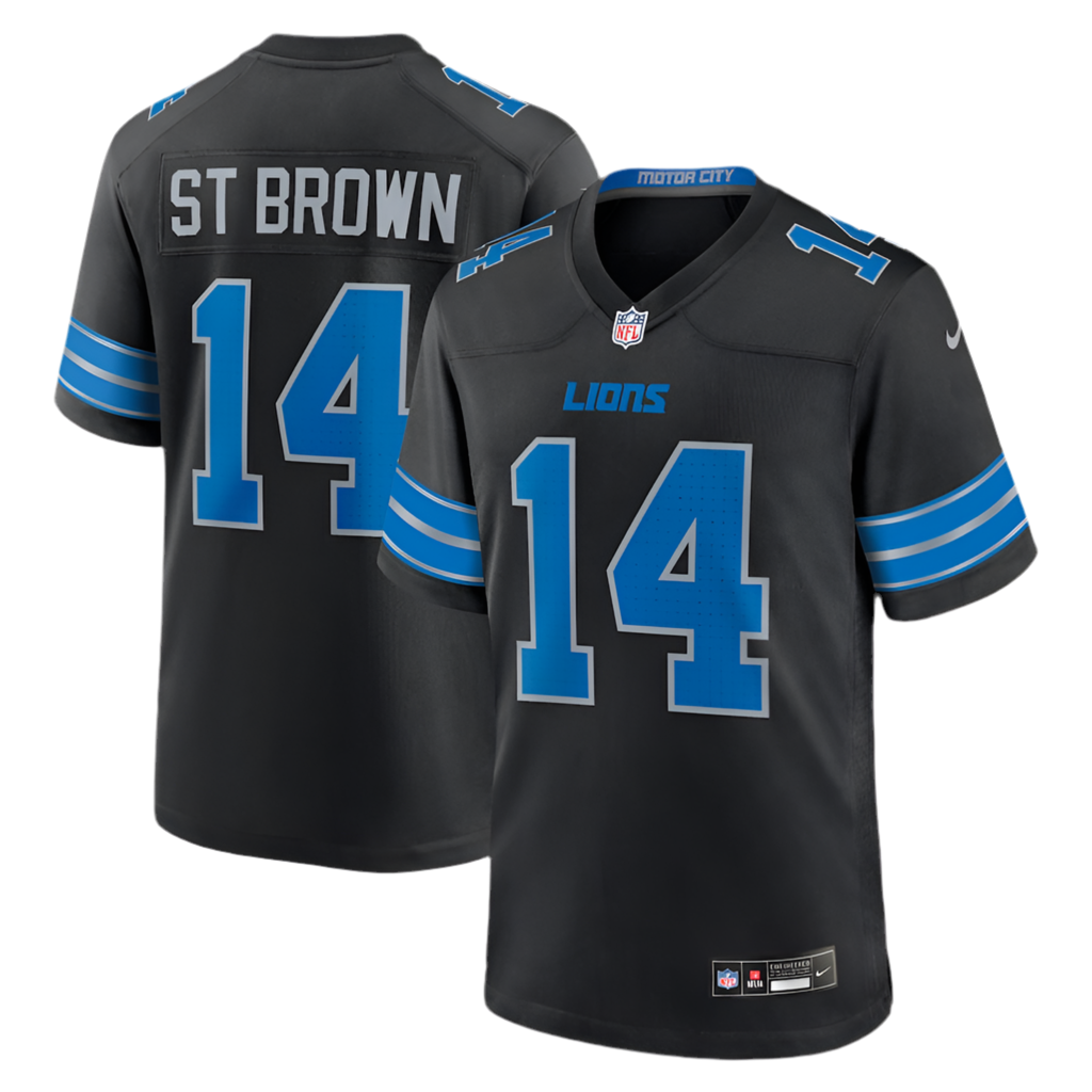 Amon-Ra St. Brown Detroit Lions Nike 2nd Alternate Game Jersey - Black