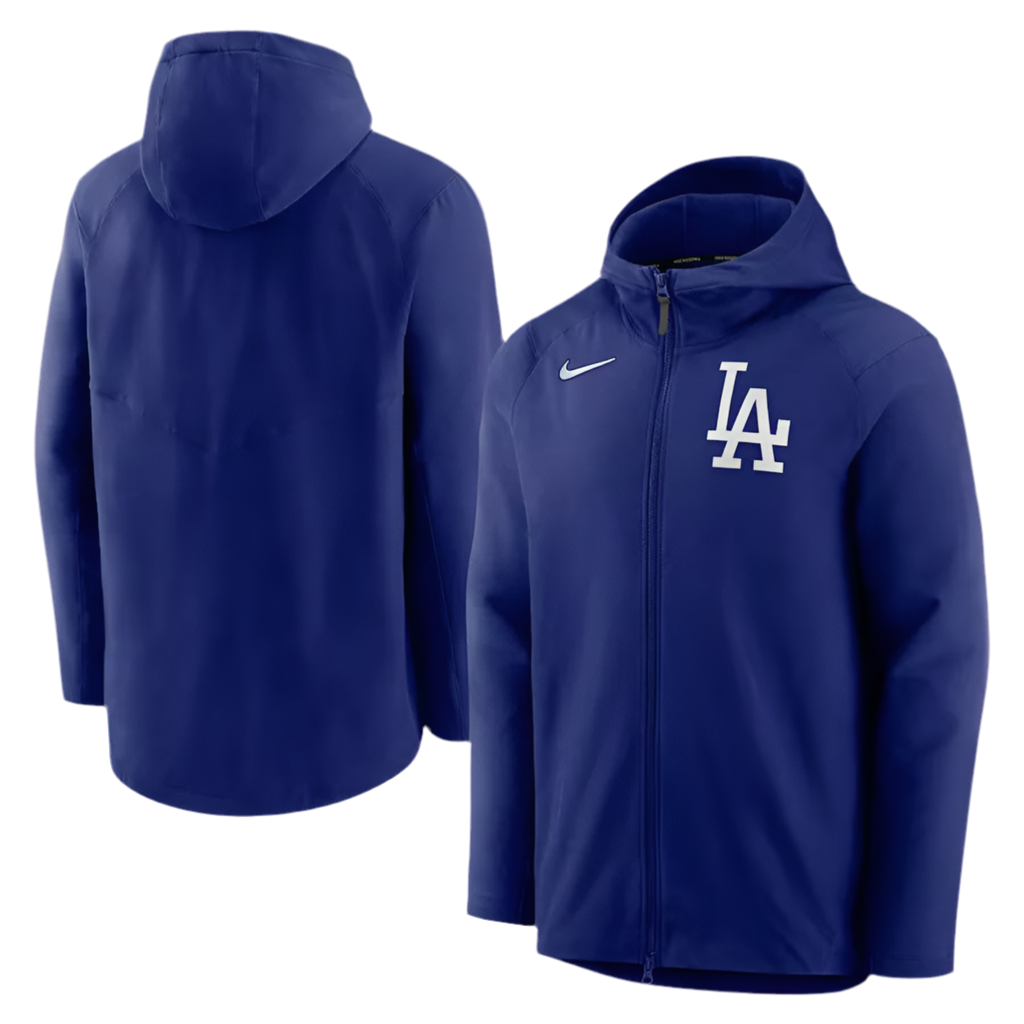 Los Angeles Dodgers Nike Authentic Collection Performance Raglan Full-Zip Hoodie