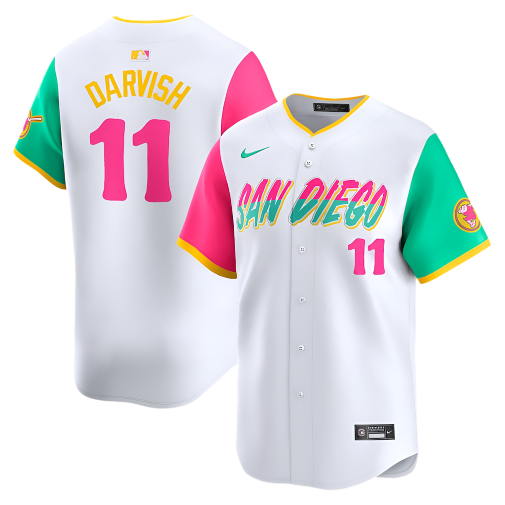 Men's San Diego Padres Yu Darvish Nike White City Connect