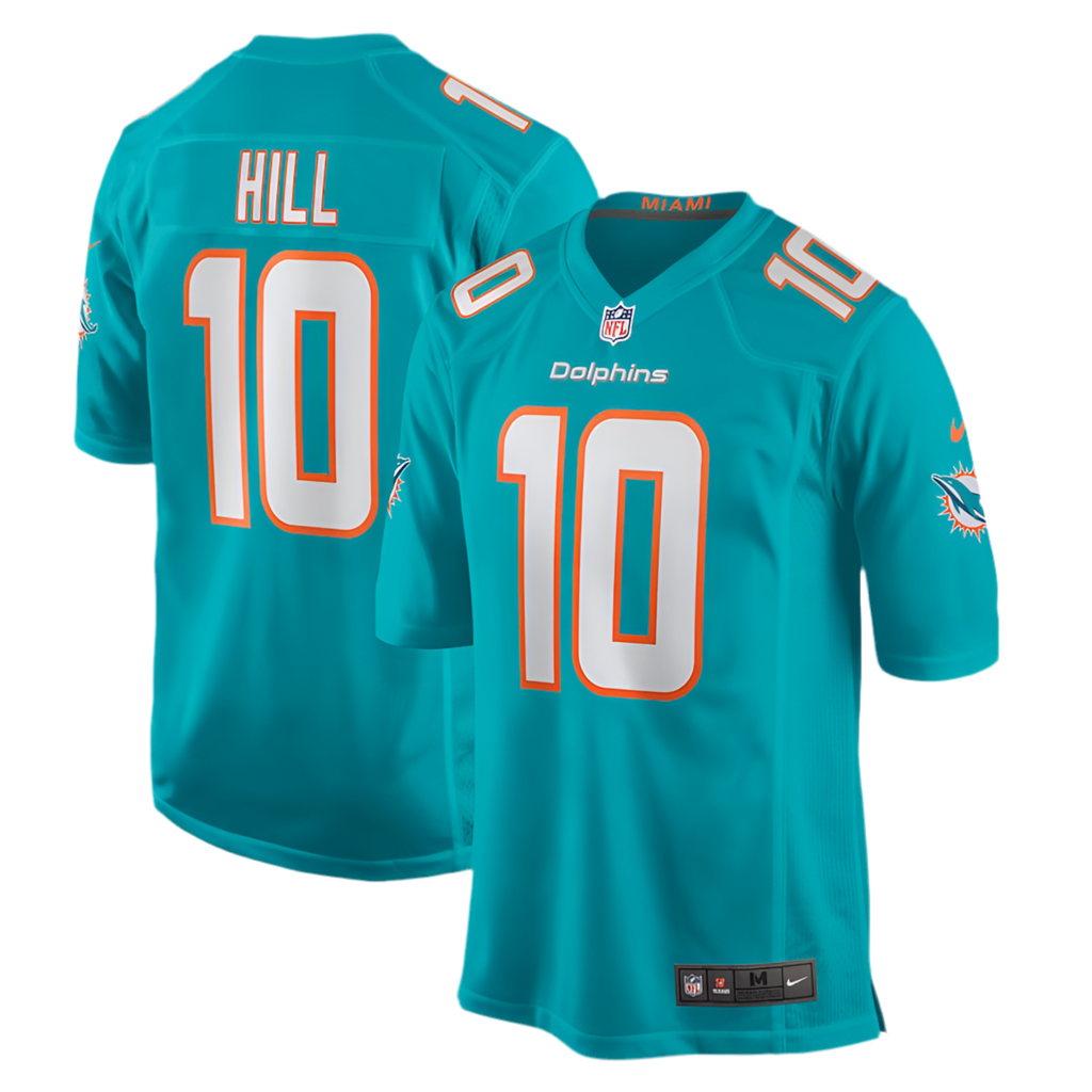 Tyreek Hill Miami Dolphins Game Jersey - Aqua