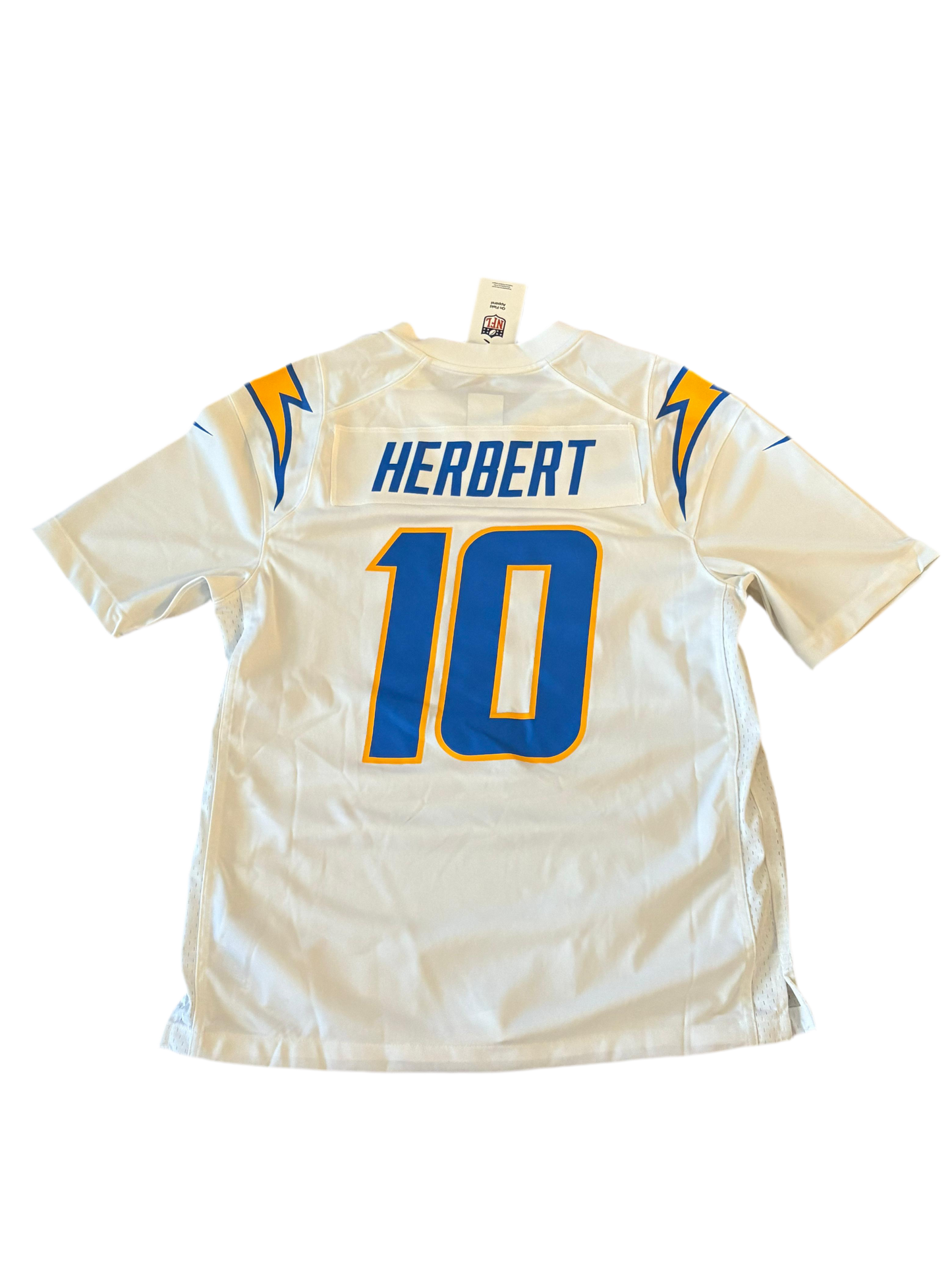 Hombre Nike Justin Herbert White Los Angeles Chargers Game Jersey