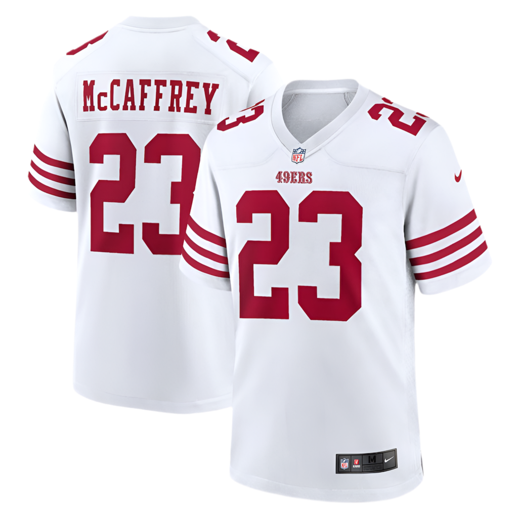 Christian McCaffrey San Francisco 49ers Nike Game Player Jersey - White