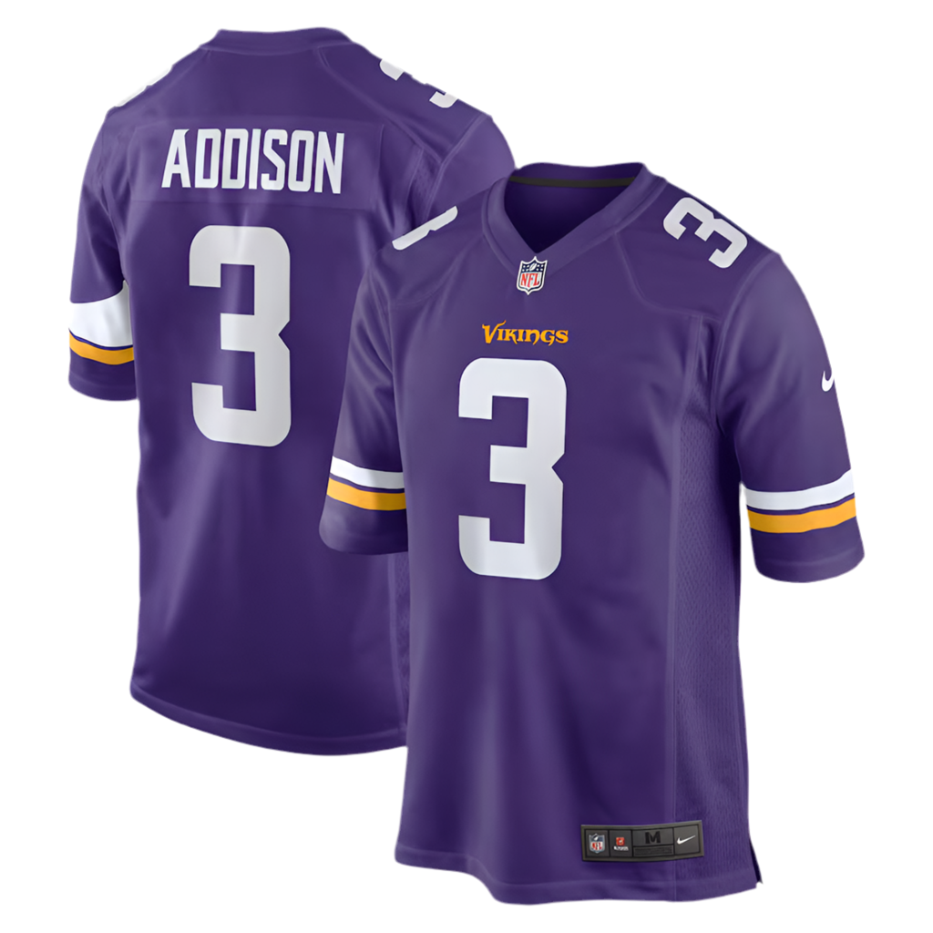 Jordan Addison Minnesota Vikings Classic Player Game Jersey - Purple
