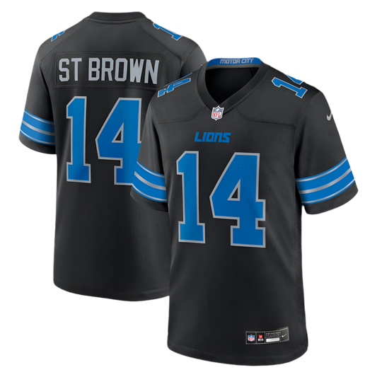 Amon-Ra St. Brown Detroit Lions Nike 2nd Alternate Game Jersey - Black
