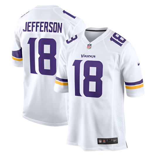 Justin Jefferson White Minnesota Vikings Game Player Jersey