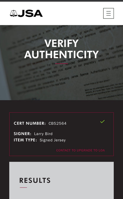 JERSEY FIRMADO LARRY BIRD