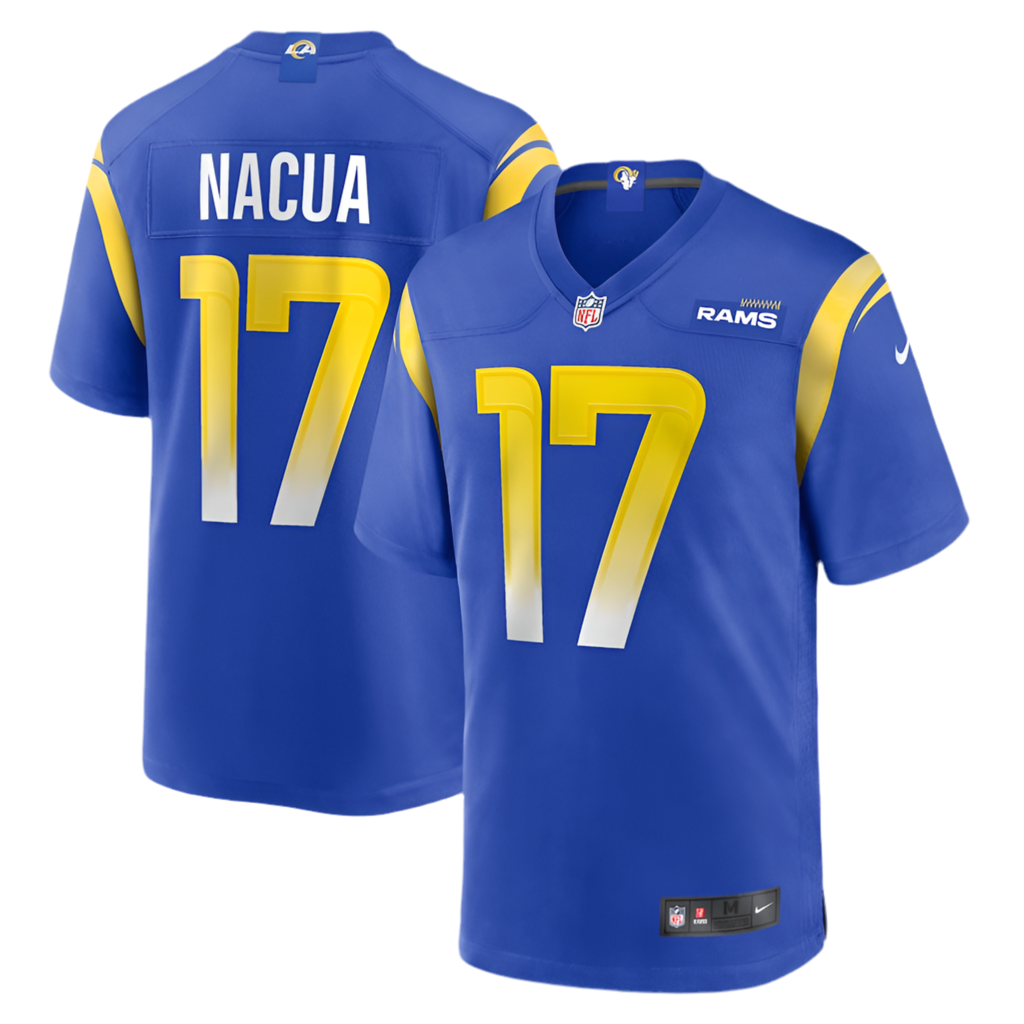 Camiseta Nike Puka Nacua Royal Los Angeles Rams Home Game para hombre