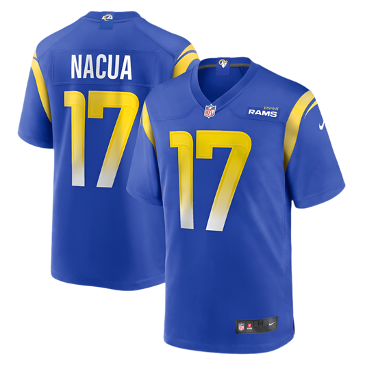 Camiseta Nike Puka Nacua Royal Los Angeles Rams Home Game para hombre
